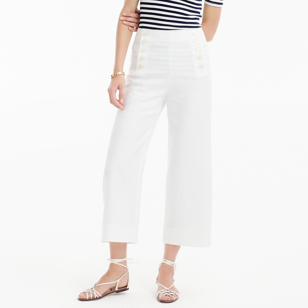 J. Crew Peyton linen sailor pant size 16
